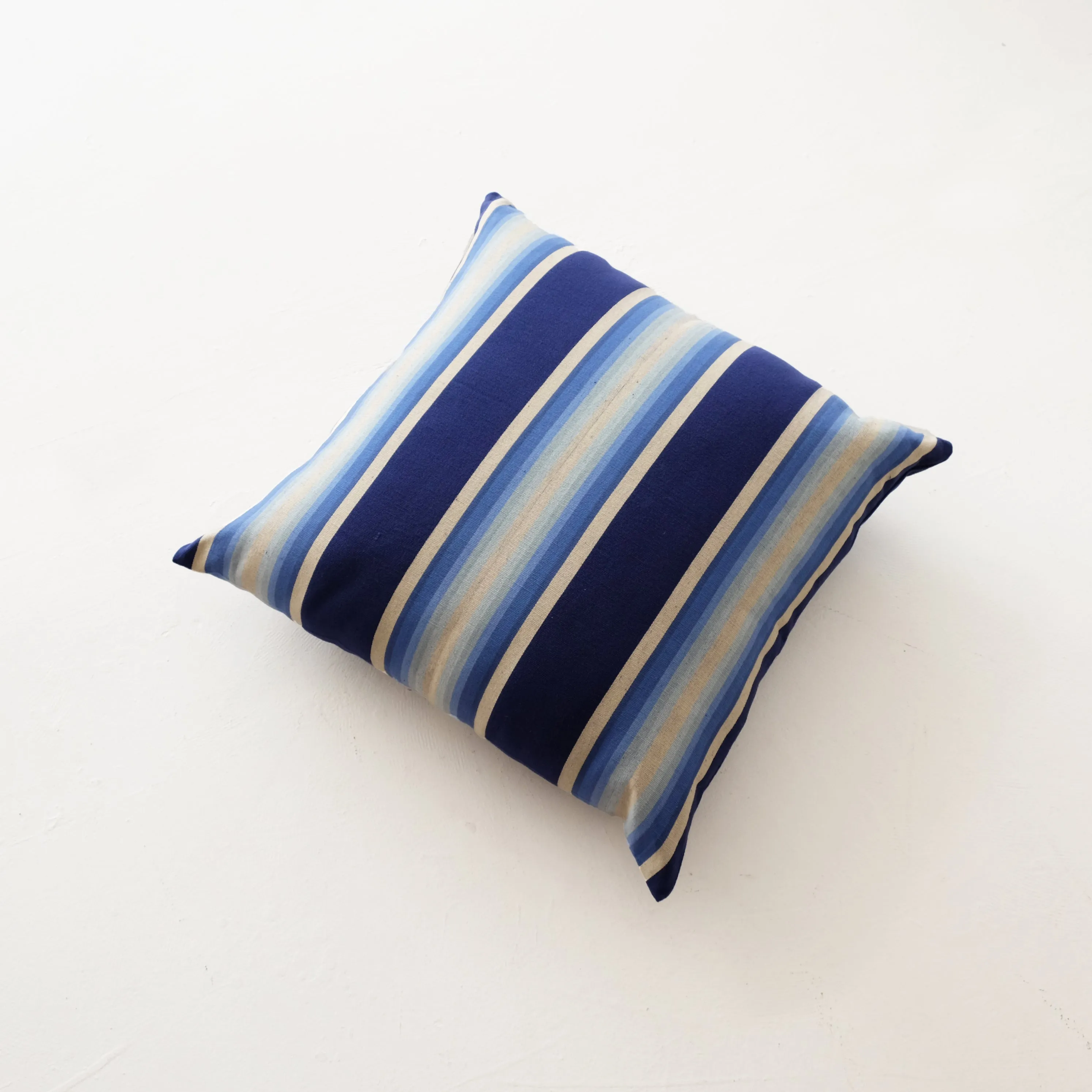 Indigo Ombre Cotton Stripe Pillow - 26" Square