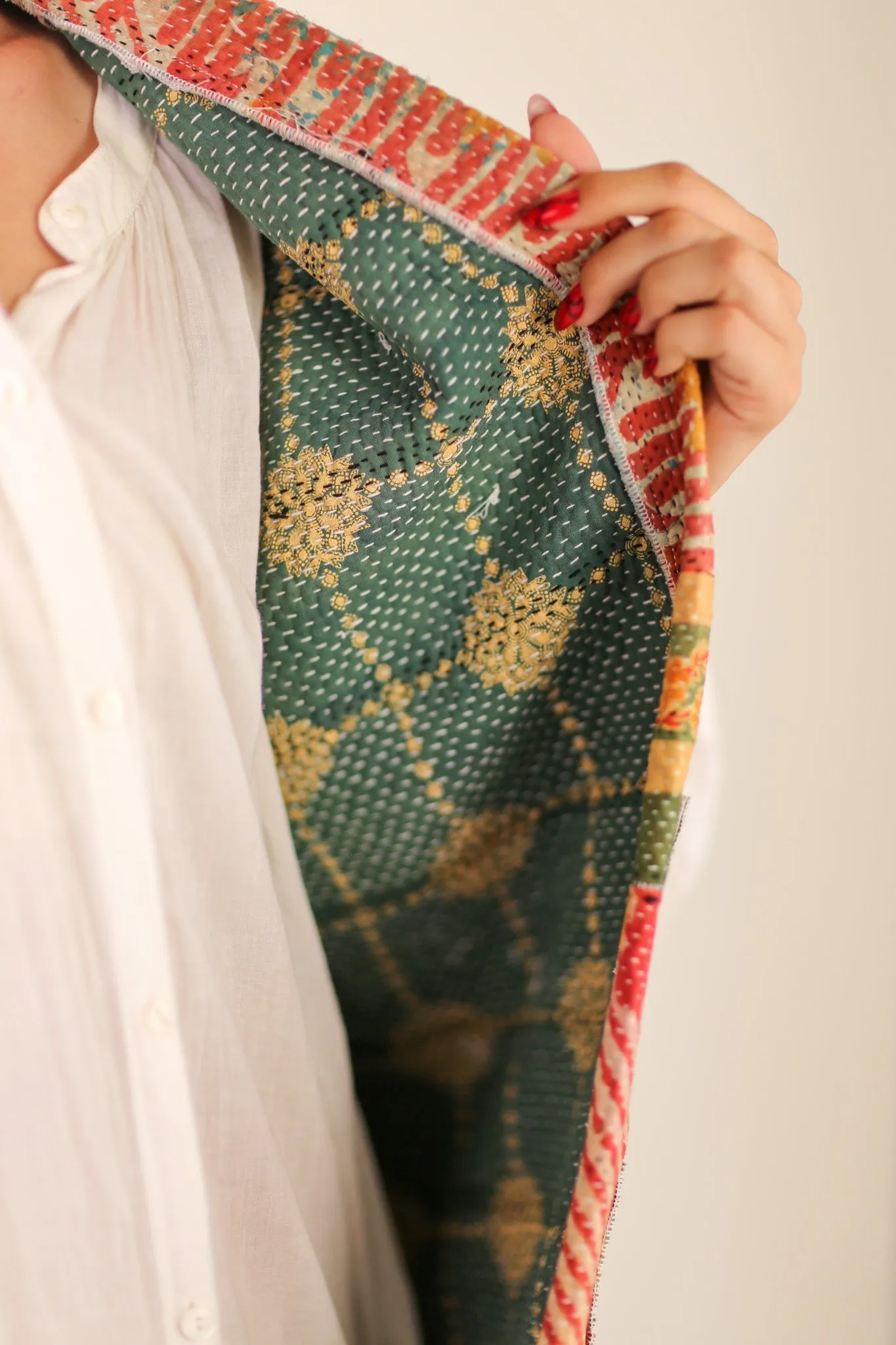 KANTHA QUILT VEST RUISA