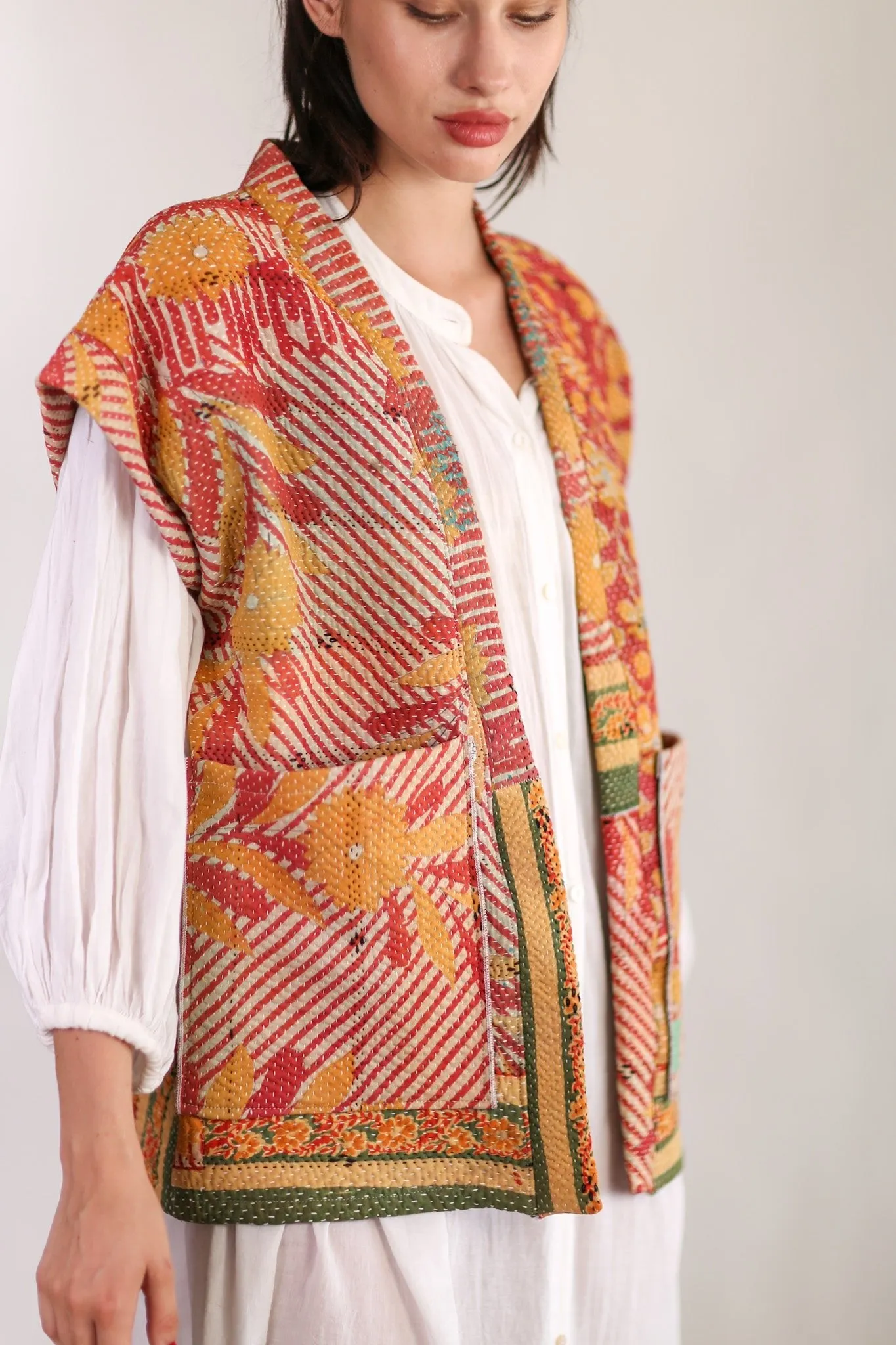 KANTHA QUILT VEST RUISA