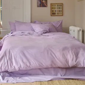 Lavender Washed Cotton Percale Duvet Cover