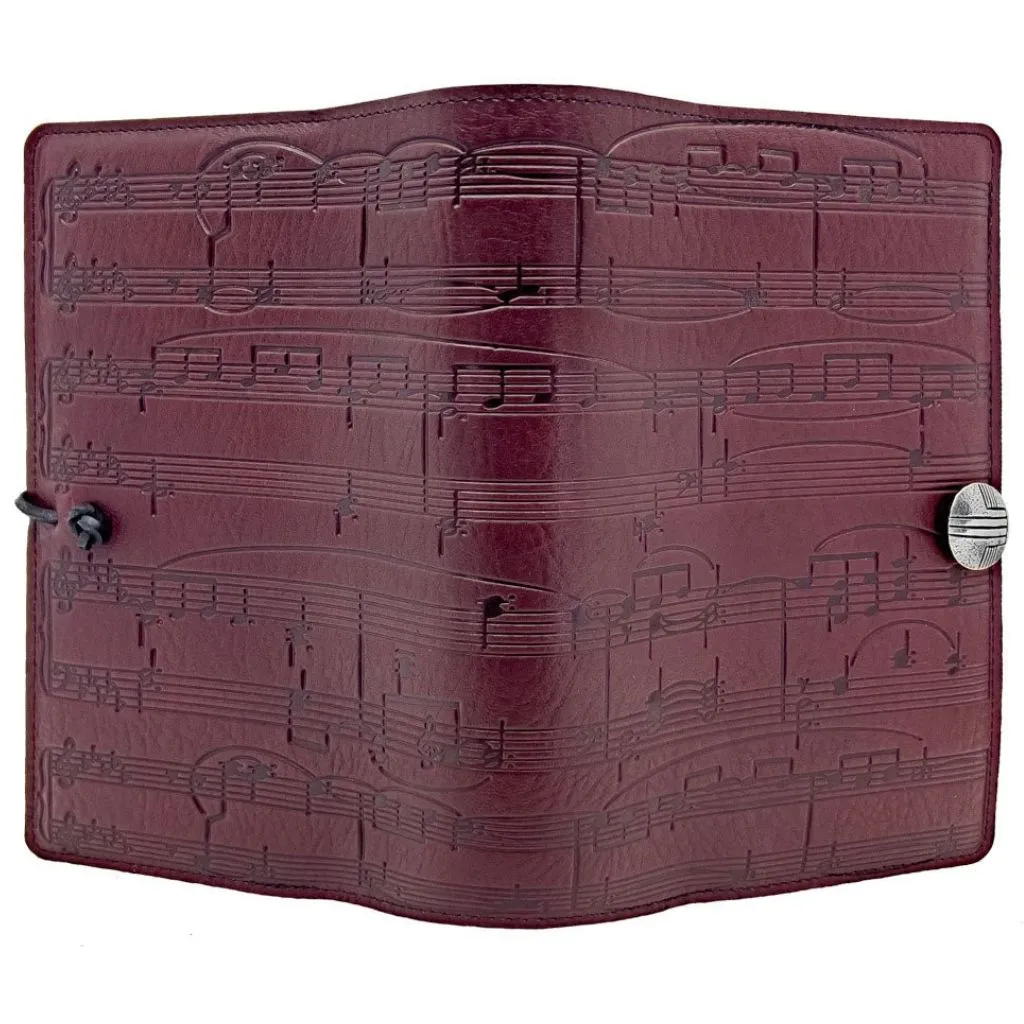 Leather Refillable Journal Notebook, Sheet Music