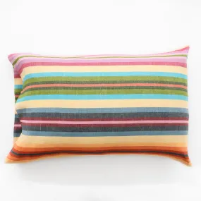 Linen   Cotton Mini Rainbow Stripe Pillowcase