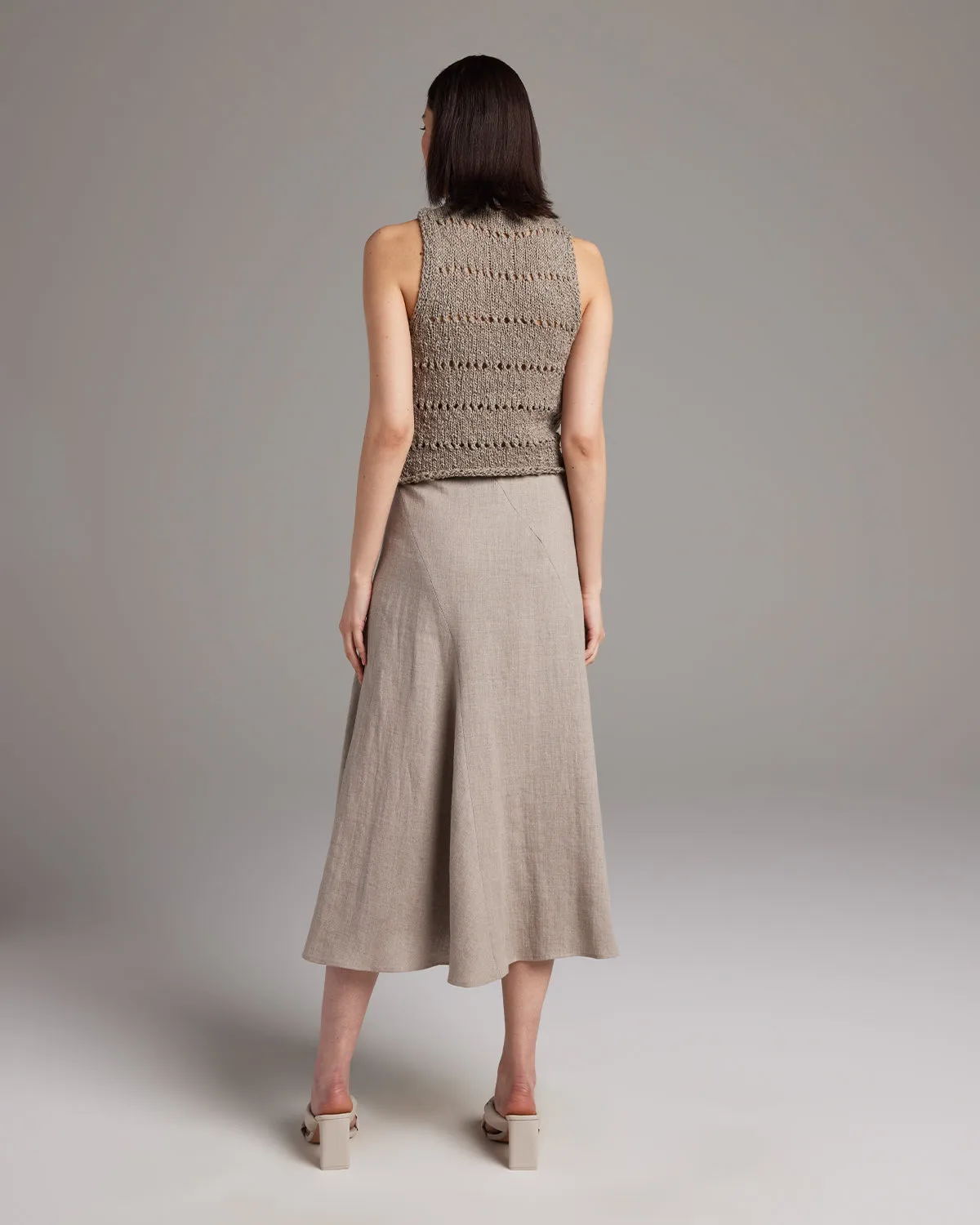 Linen Spiral Skirt