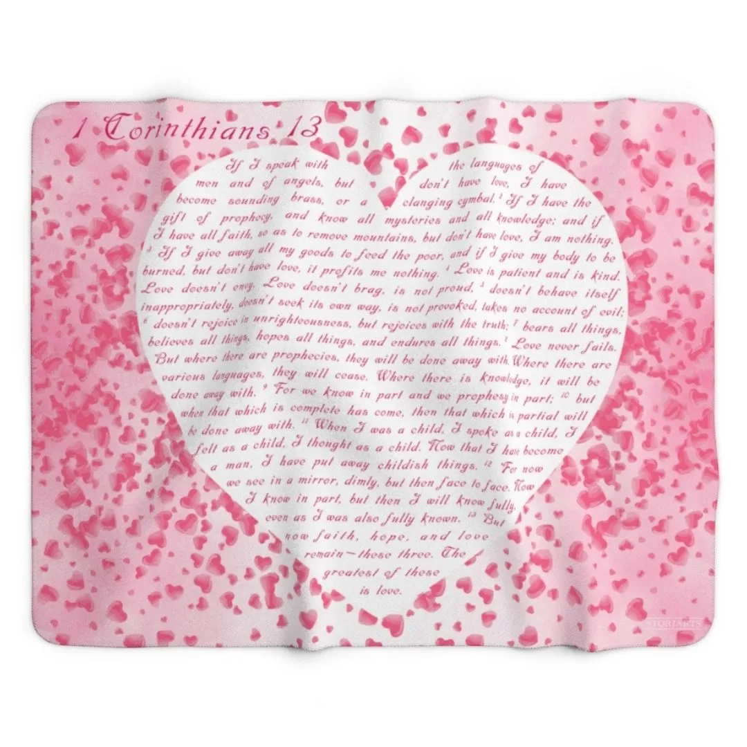 Love Is | 1 Corinthians 13 Sherpa Fleece Book Blanket