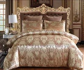 Luxury Bedding Satin Jacquard 3pcs Duvet Cover Set