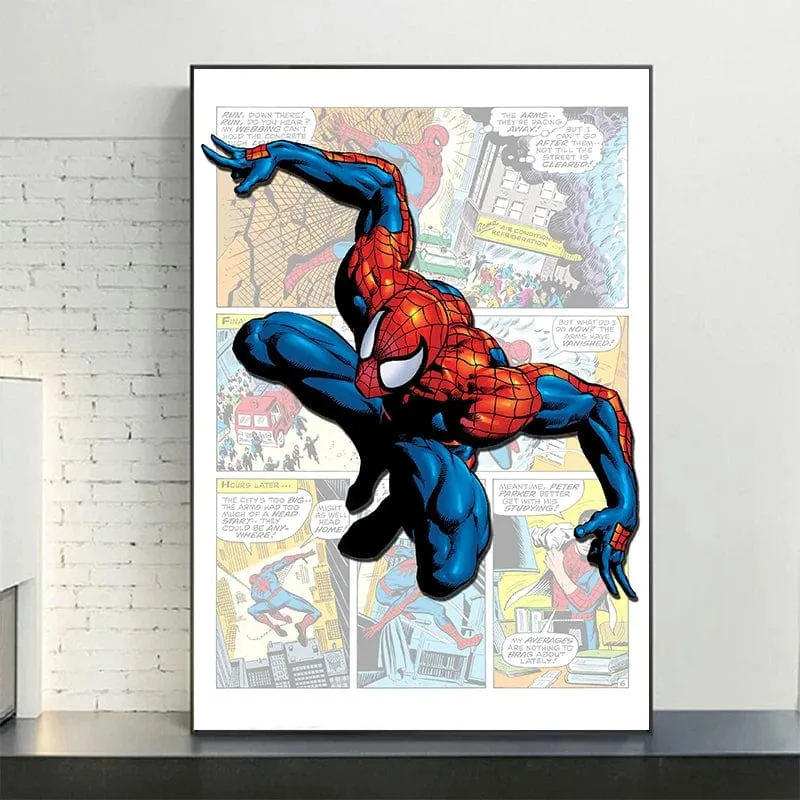 Marvel and DC Inspired Comic Book Artworks Canvas Prints Wall Art Home Decor