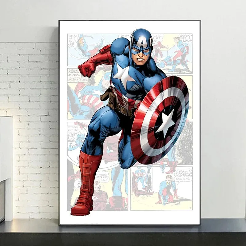 Marvel and DC Inspired Comic Book Artworks Canvas Prints Wall Art Home Decor