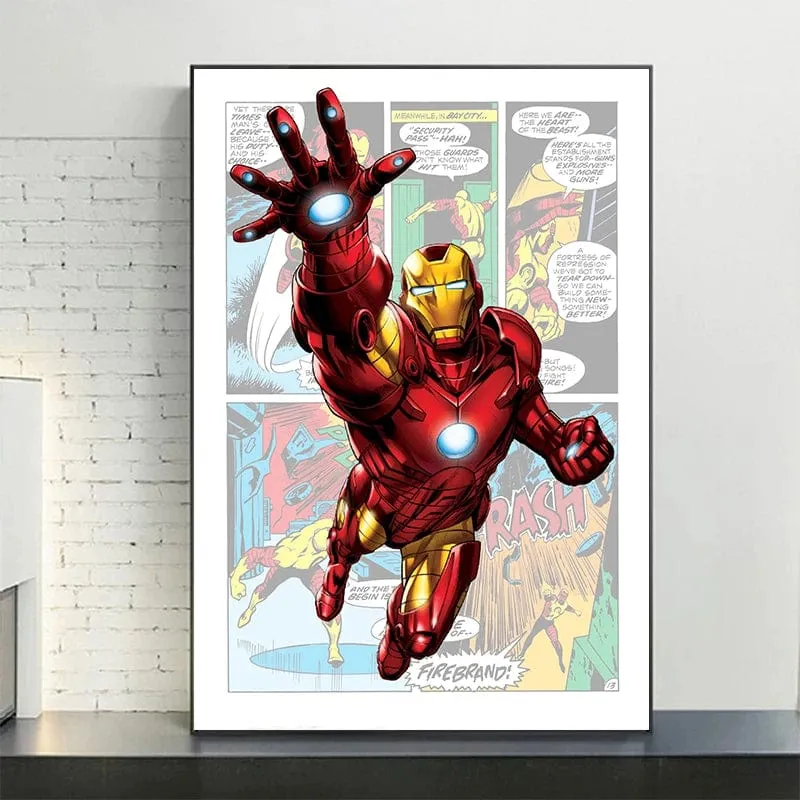 Marvel and DC Inspired Comic Book Artworks Canvas Prints Wall Art Home Decor