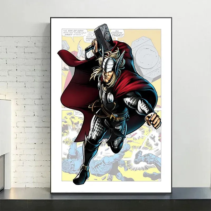 Marvel and DC Inspired Comic Book Artworks Canvas Prints Wall Art Home Decor