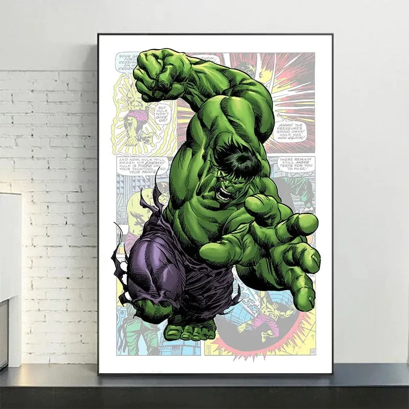 Marvel and DC Inspired Comic Book Artworks Canvas Prints Wall Art Home Decor