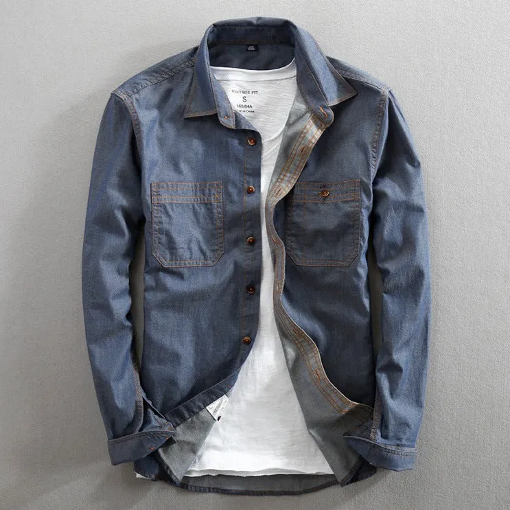 Maverick - Pure Cotton Denim Shirt