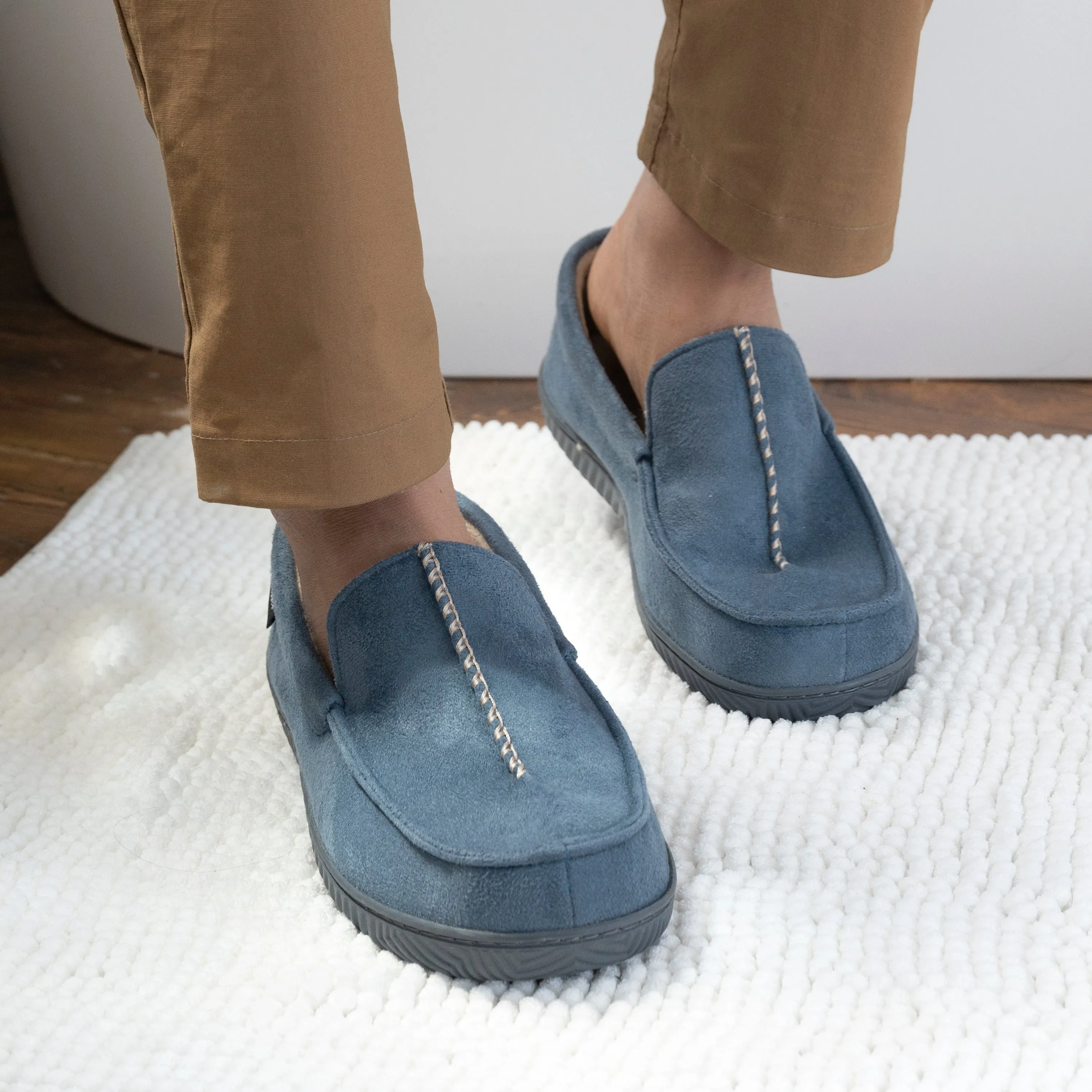 Men's Advanced Memory Foam Microsuede Liam Moccasin Slippers