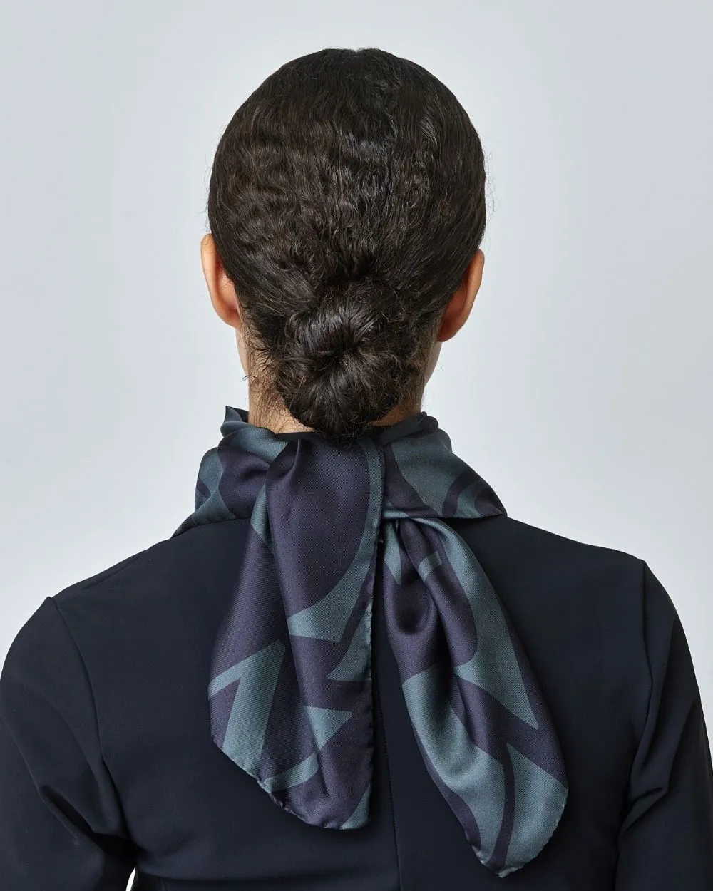 Monogram Silk Scarf Black