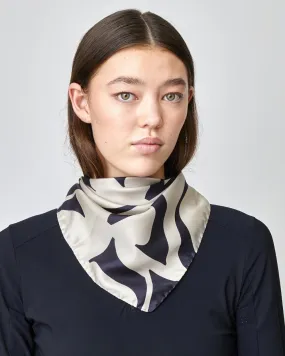 Monogram Silk Scarf Tan