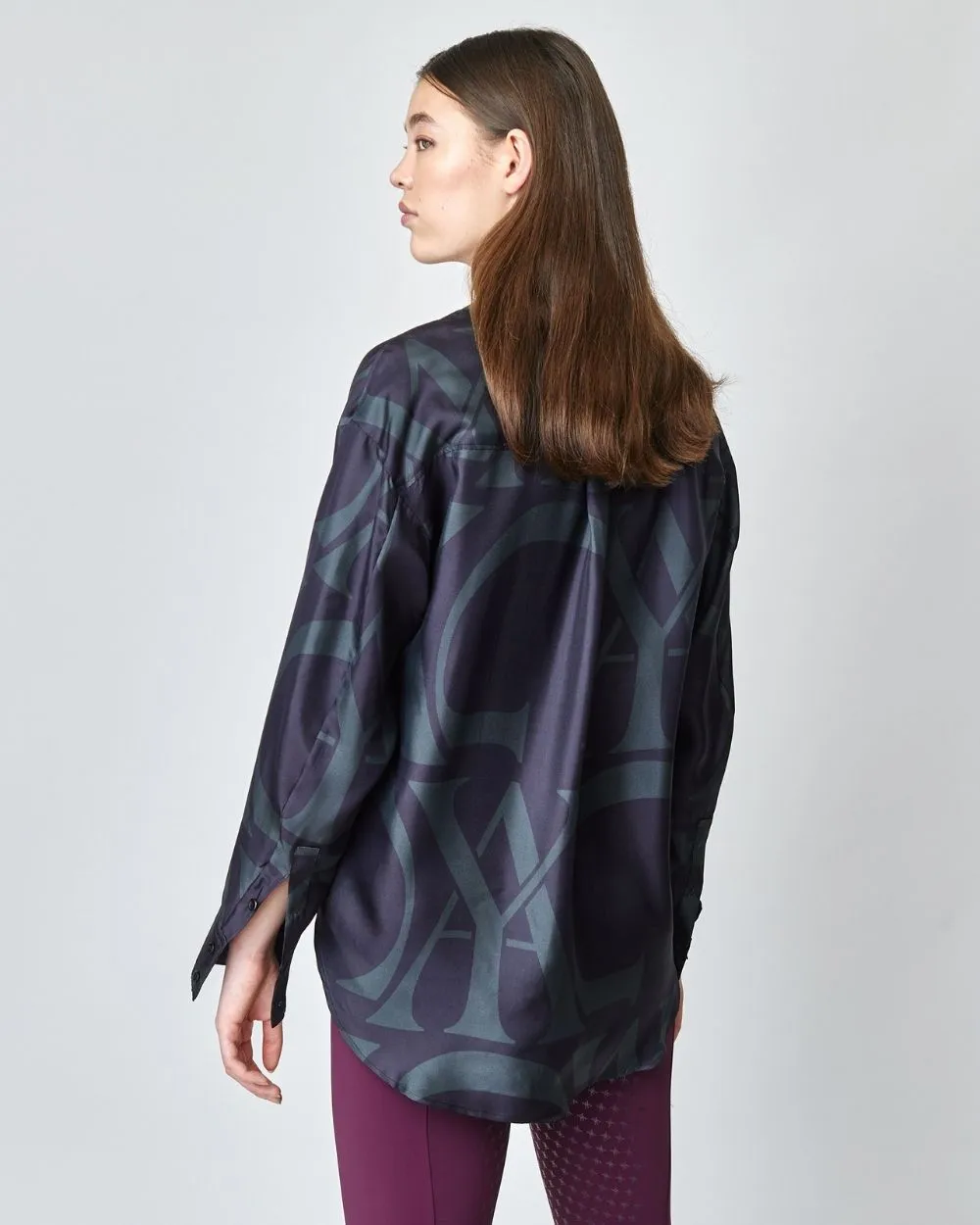 Monogram Silk Shirt Black