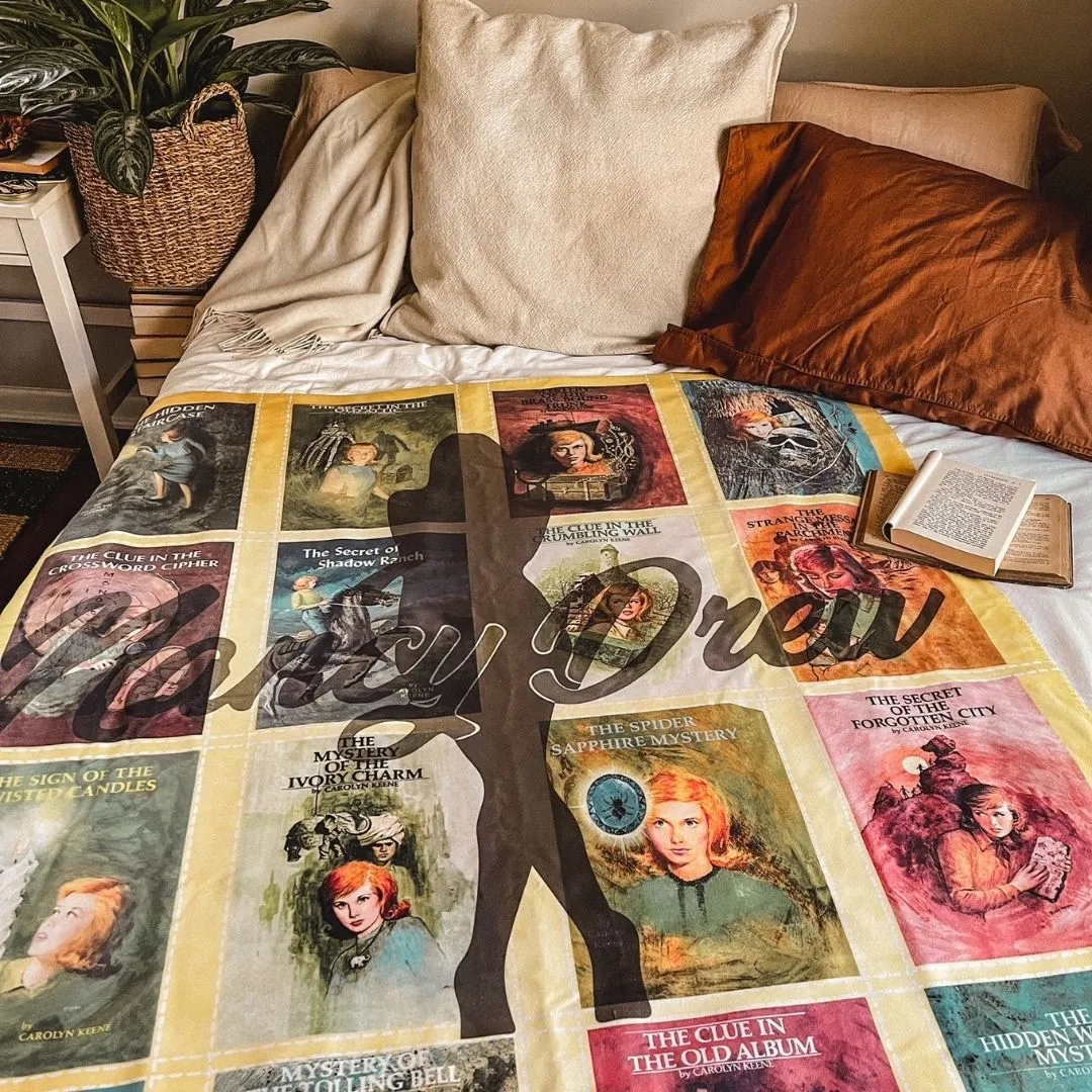 Nancy Drew Sherpa Fleece Book Blanket