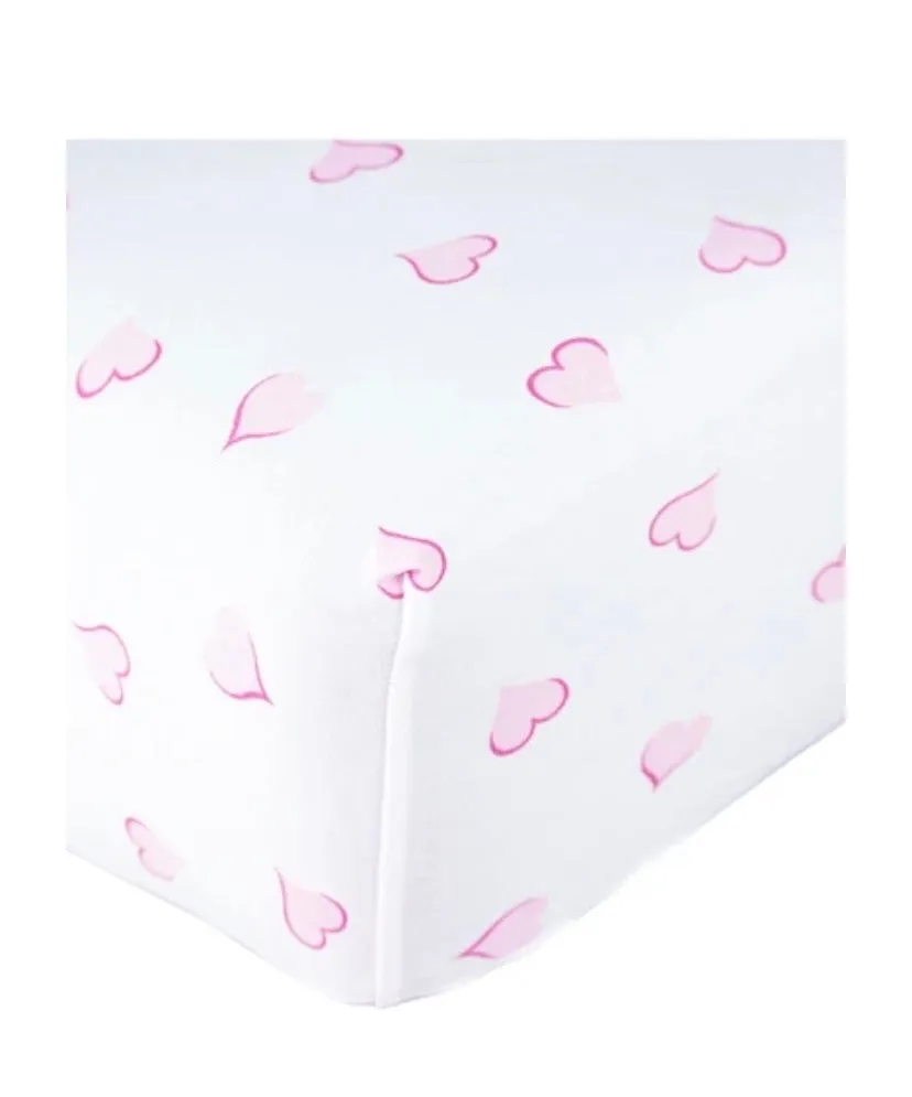 NELLAPIMA~ Heart print crib sheet