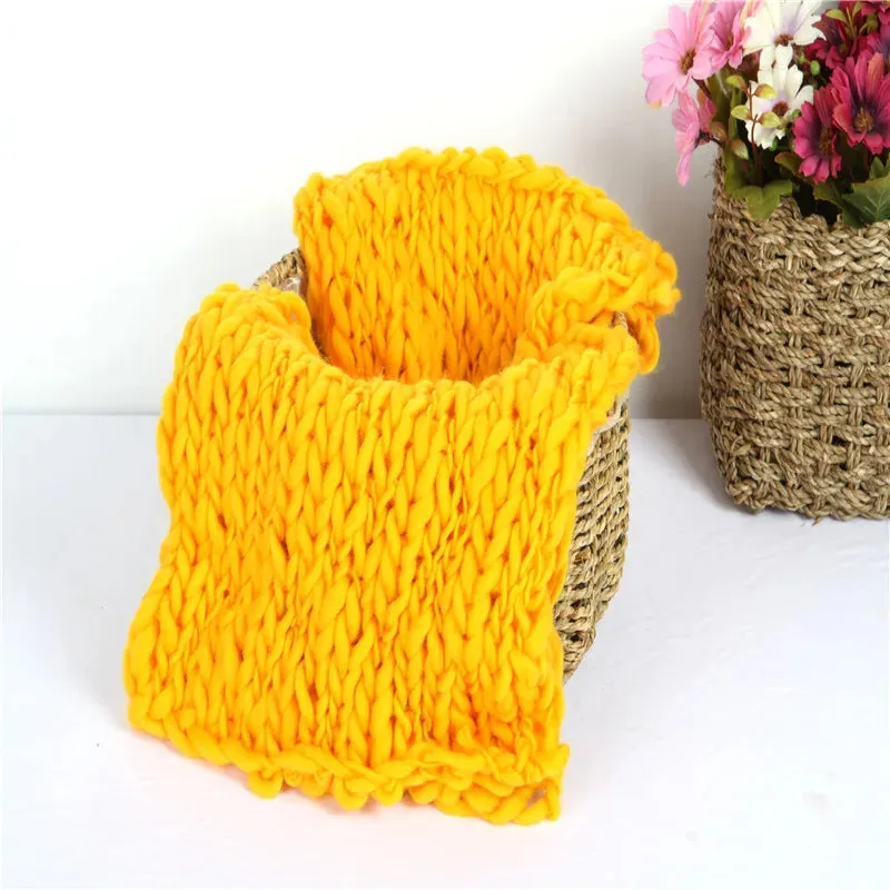 Newborn And Reborn Photography Props Wool Blanket Baby Accessories For Knitted Wrap Shooting Outfit Session