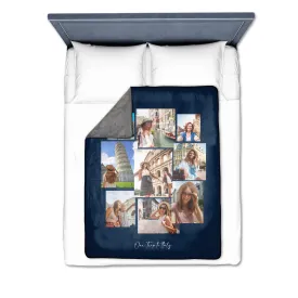 Nine Photos Gallery Premium Fleece Photo Blanket