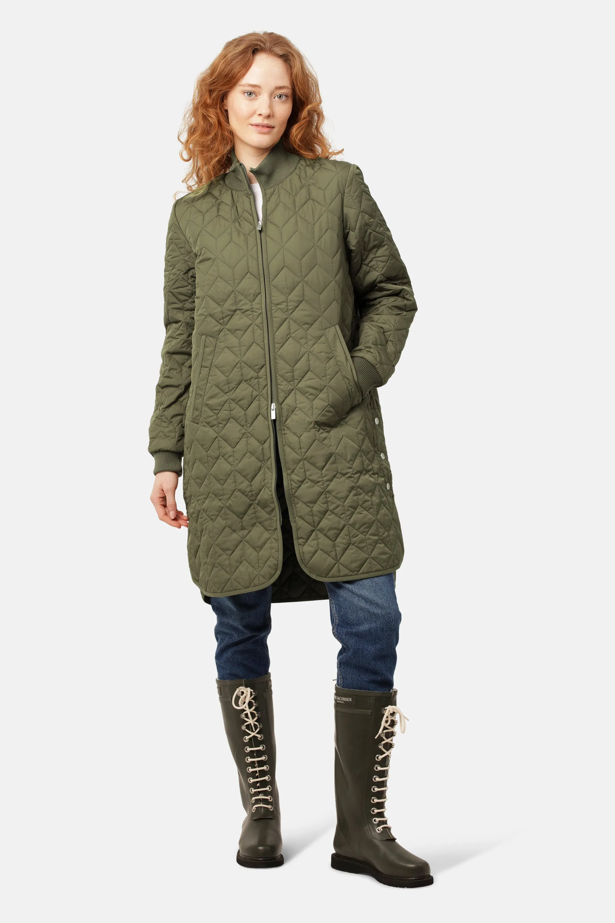 Padded Quilt Coat - Army