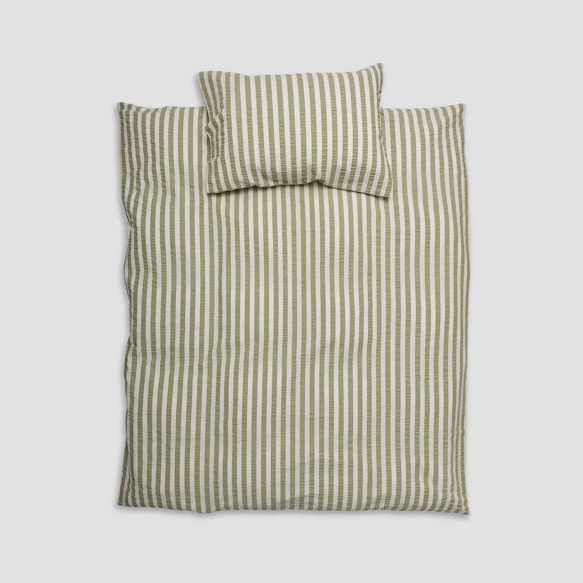 Pear Seersucker Kids Stripe Cotton Bedding Set