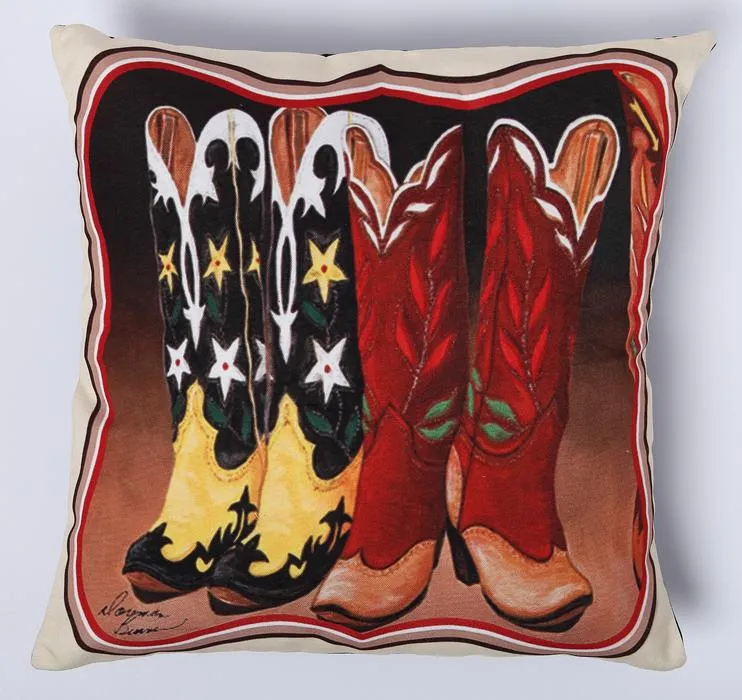 "Cowboy Boots" Accent Pillow 18" x 18"