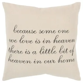 "...little bit of heaven in our home" Pillow Cover