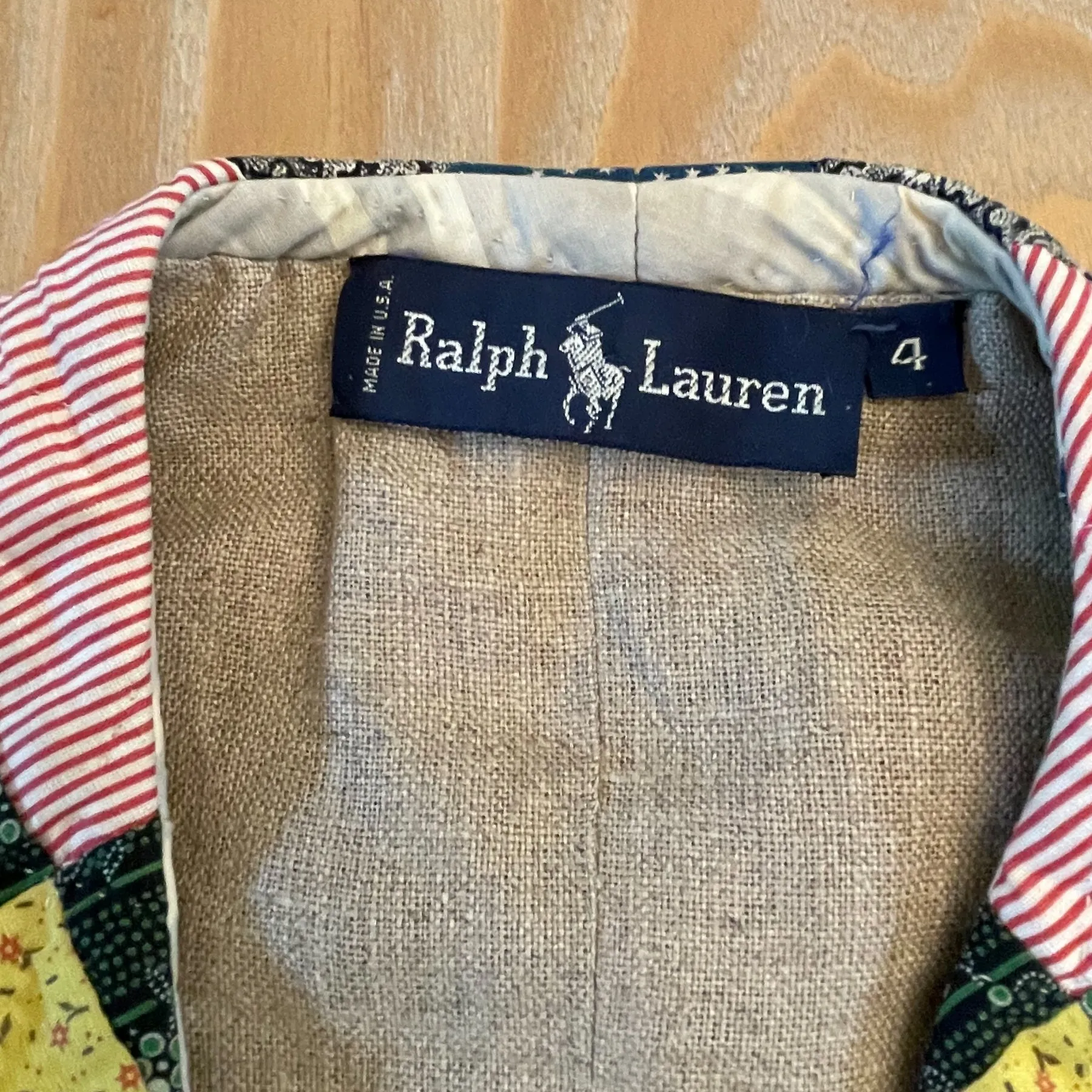 Ralph Lauren Vintage/Antique Patchwork Vest, OOAK Quilt Vest SZ 4/XS/S