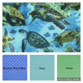 Sea Turtle Ocean Cotton Weighted Blanket or Lap Pad Cotton Fabric - Toddler, Child, Teen, Adult -Dot Minky - Anxiety, Sleep.