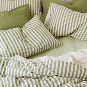 Single Pear Seersucker Stripe Cotton Duvet Cover