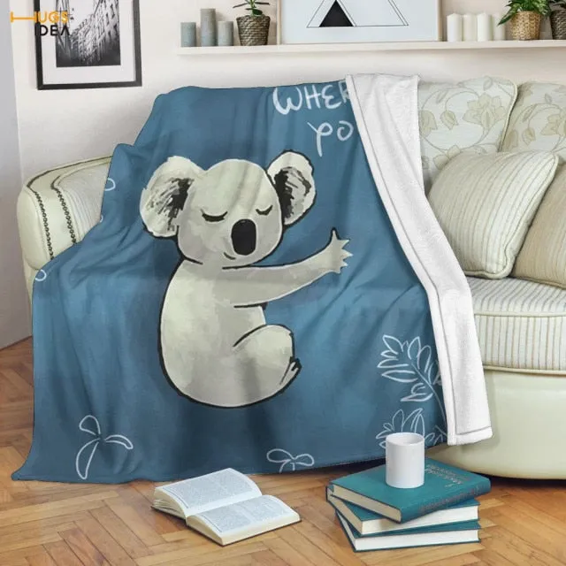 Soft Anti-Pilling Koala Blanket