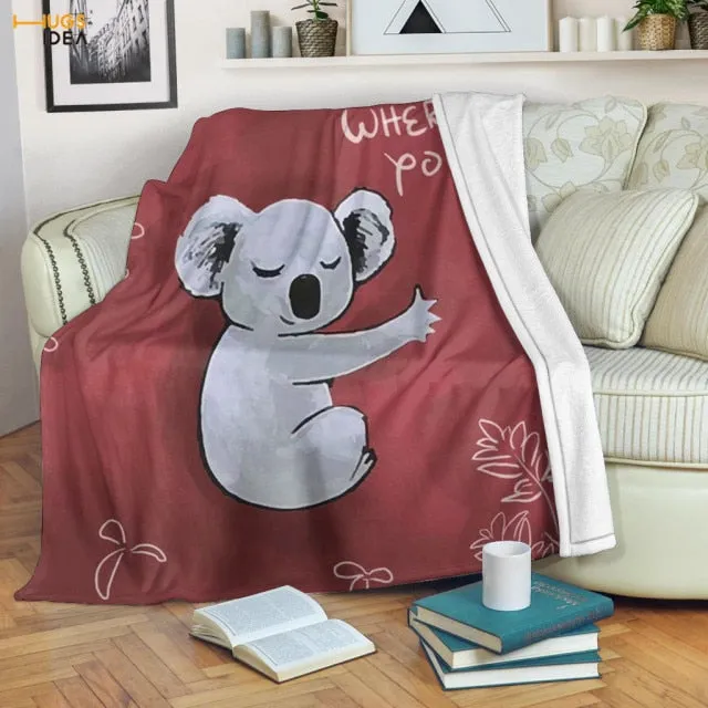 Soft Anti-Pilling Koala Blanket