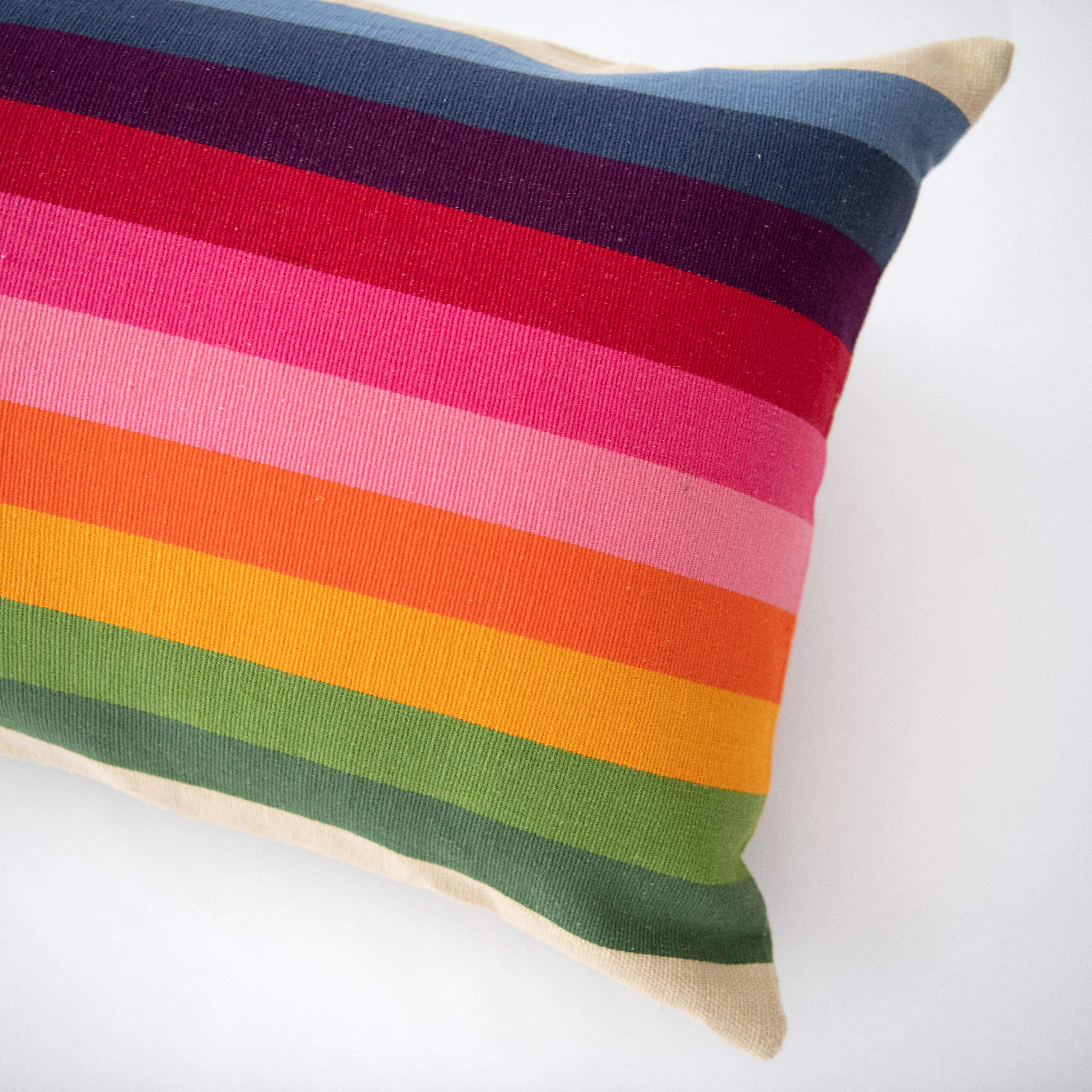 Spectrum Pink Stripe Bolster Pillow - 14" x 34"