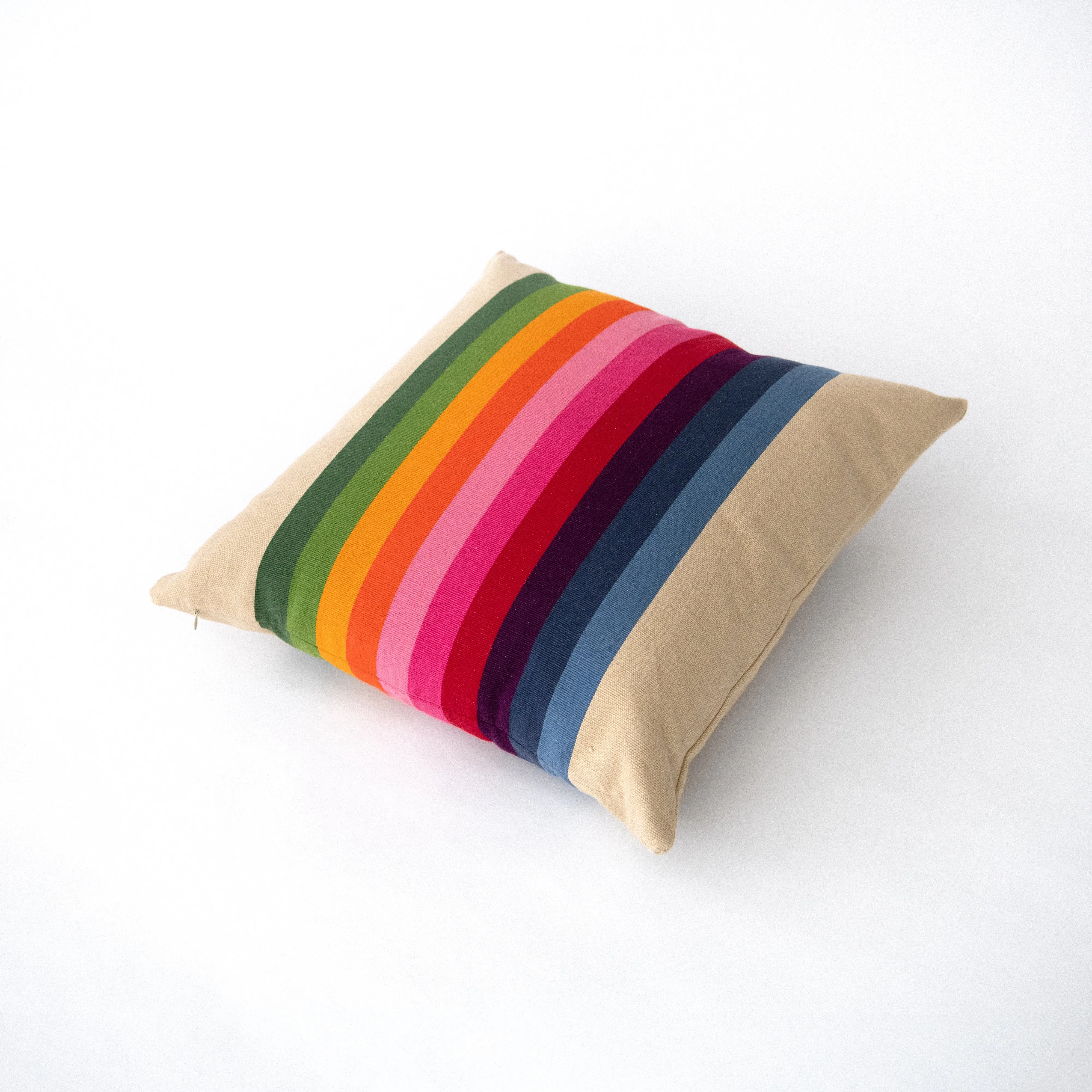 Spectrum Pink Stripe Square Pillow - 18" x 18"