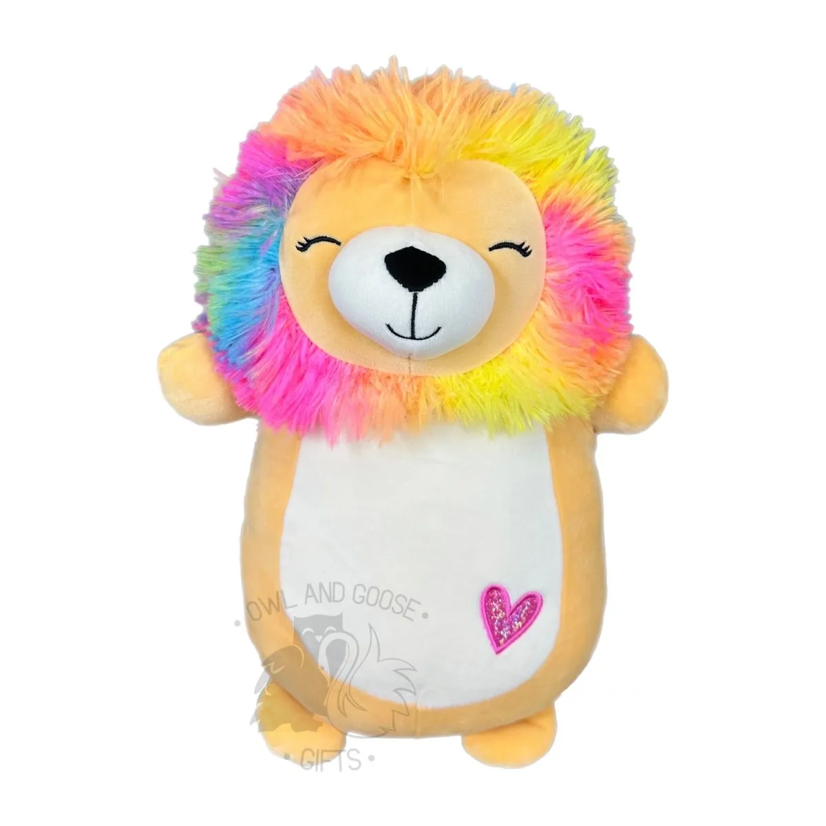 Squishmallow 10 Inch Leonard the Lion Valentine Hug Mees Plush Toy