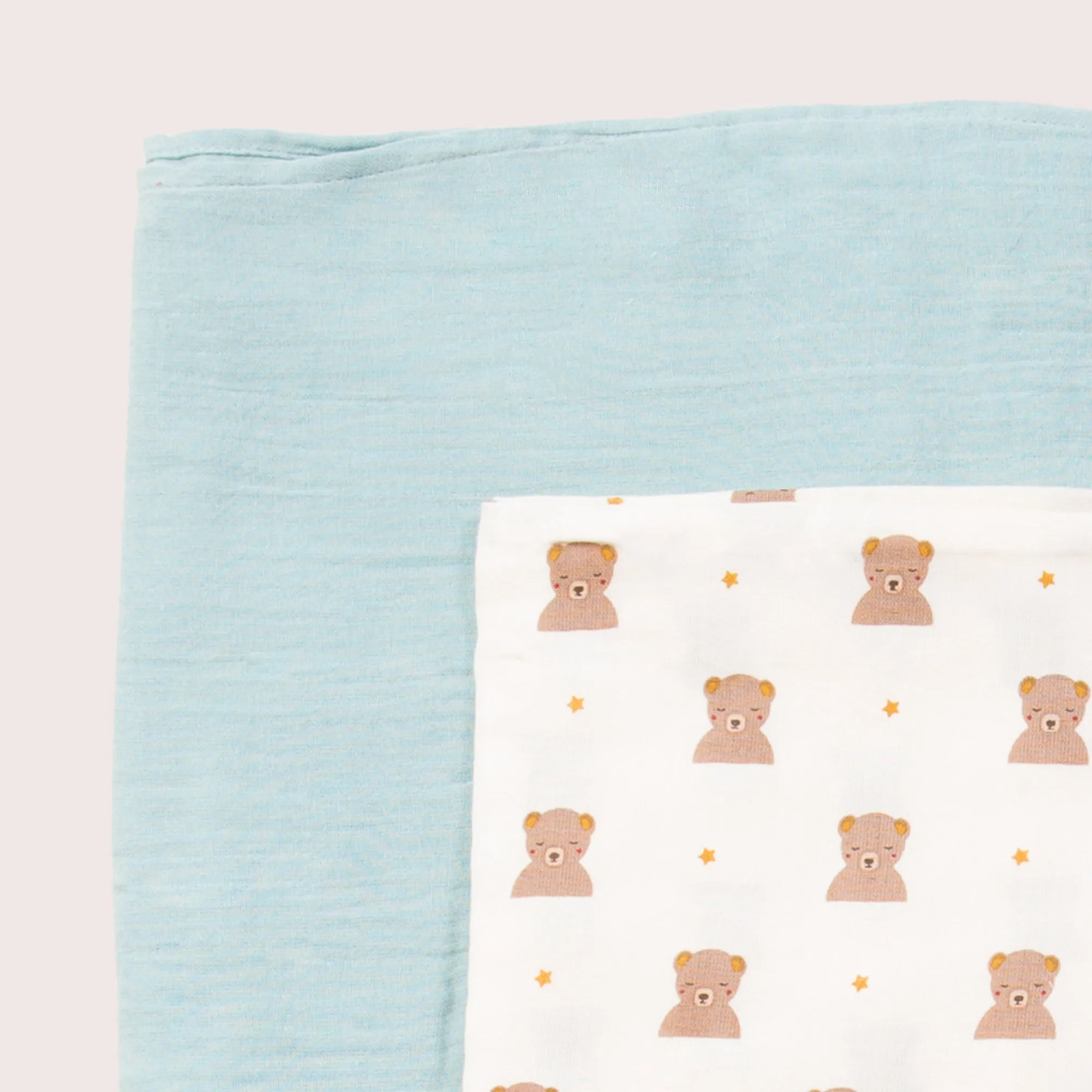 Summer Bears Organic Baby Muslin Set - 2 Pack