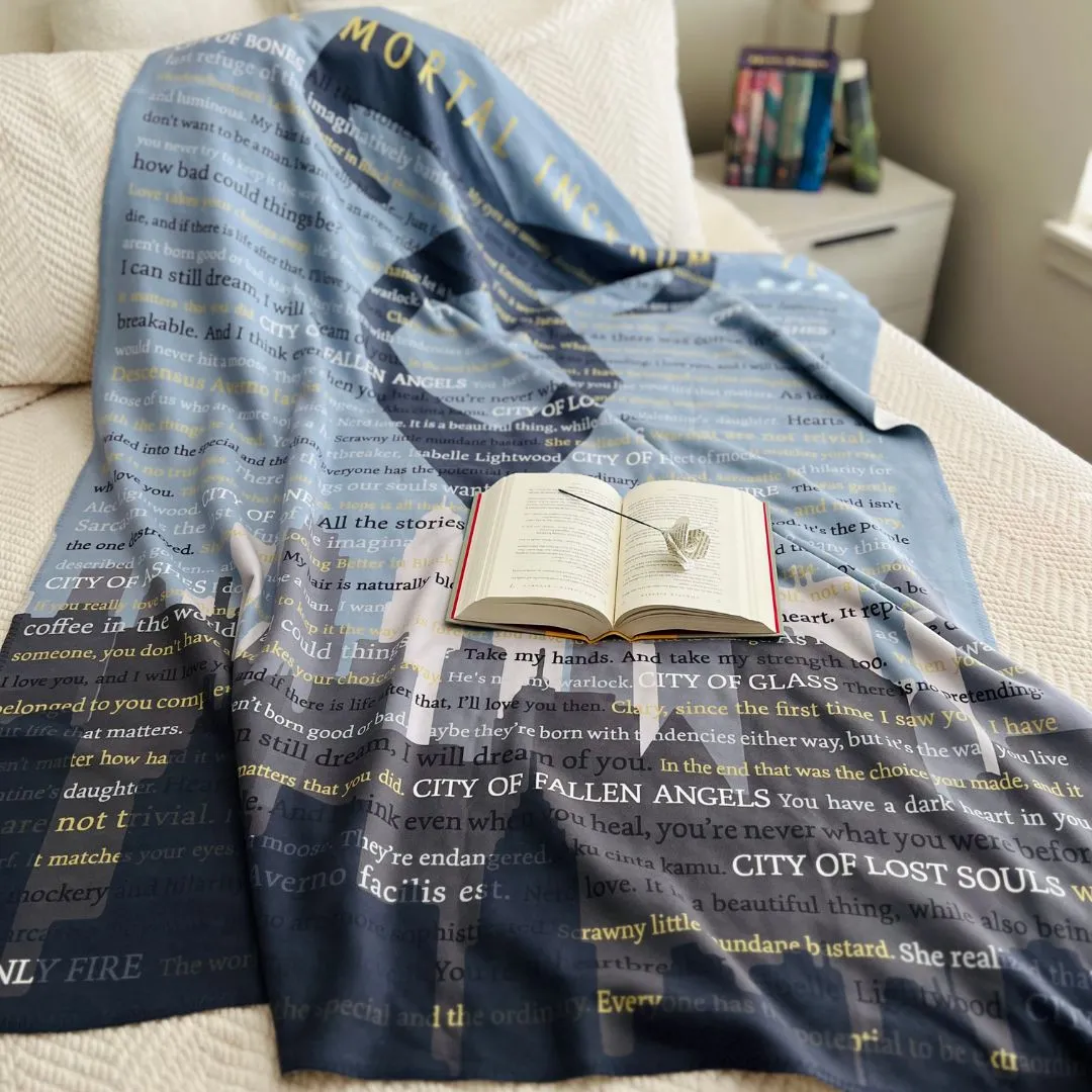 The Mortal Instruments Sherpa Fleece Book Blanket