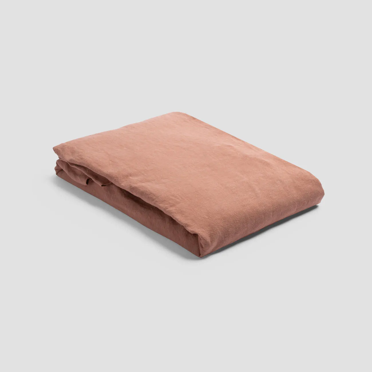 Toffee Chambray Linen Blend Fitted Sheet