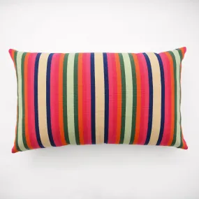 Turquoise Cotton Stripe Pillow 22" x  36"