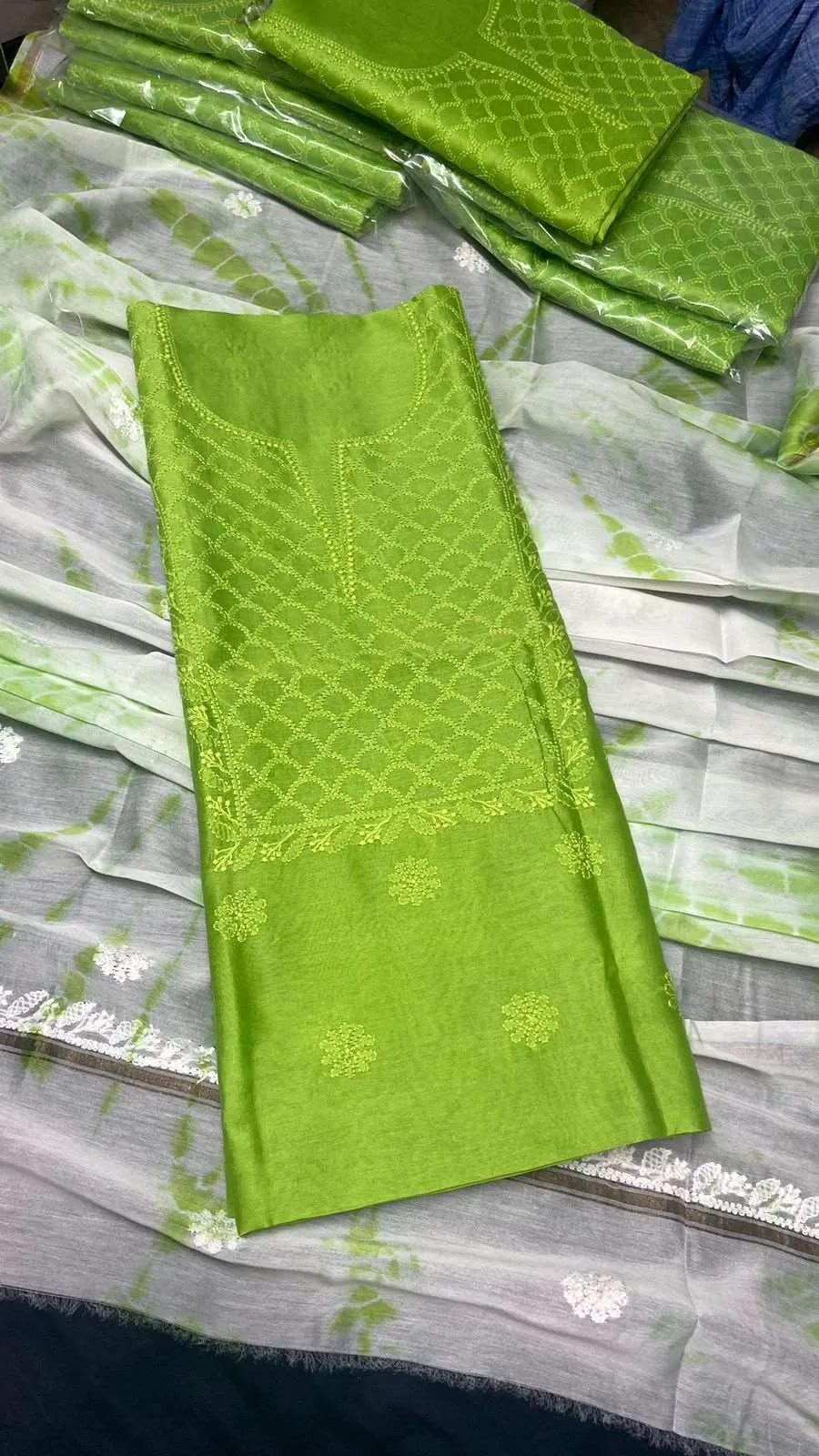 UNSTICHED CHIKAN HANDWORK SUITS