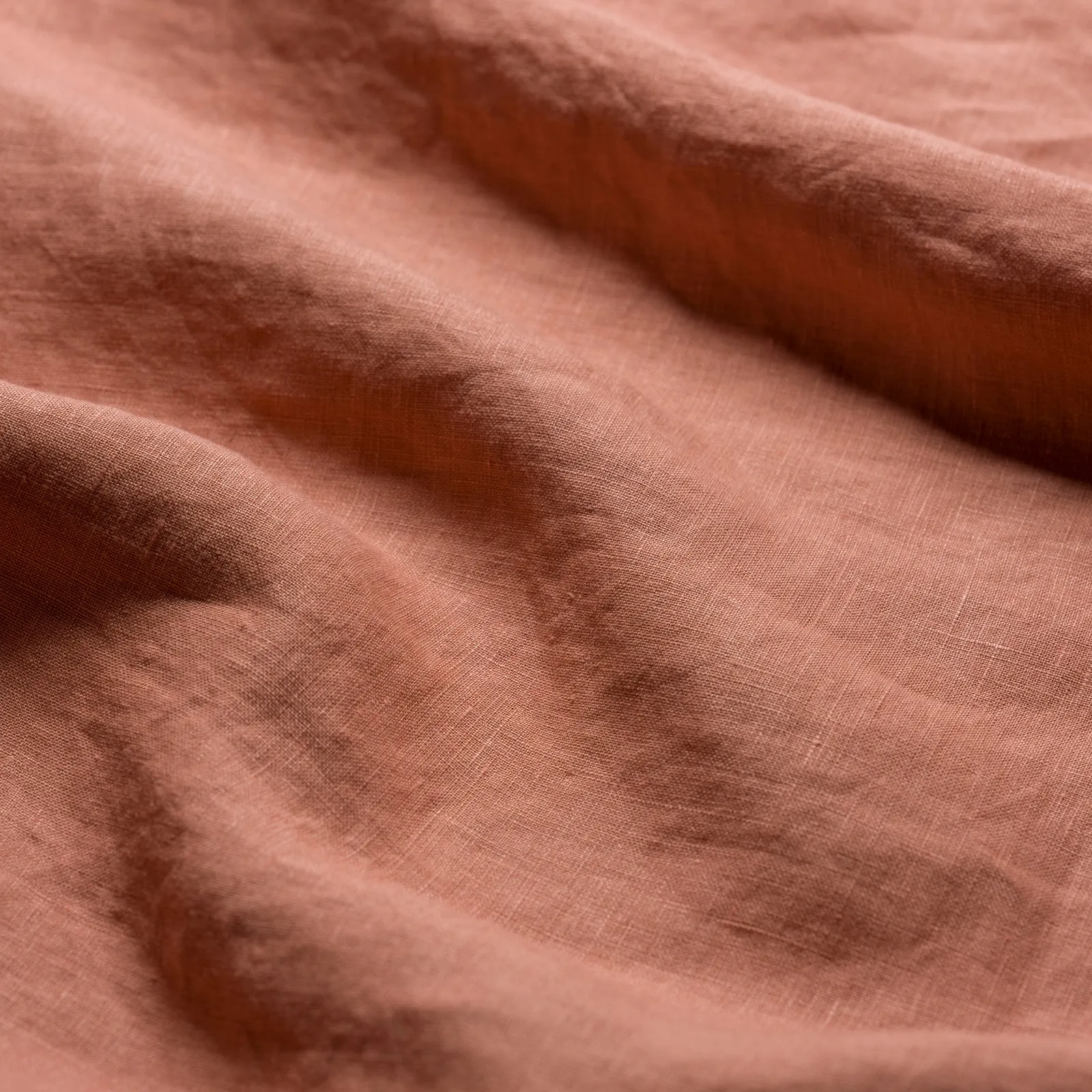 Warm Clay 100% Linen Flat Sheet