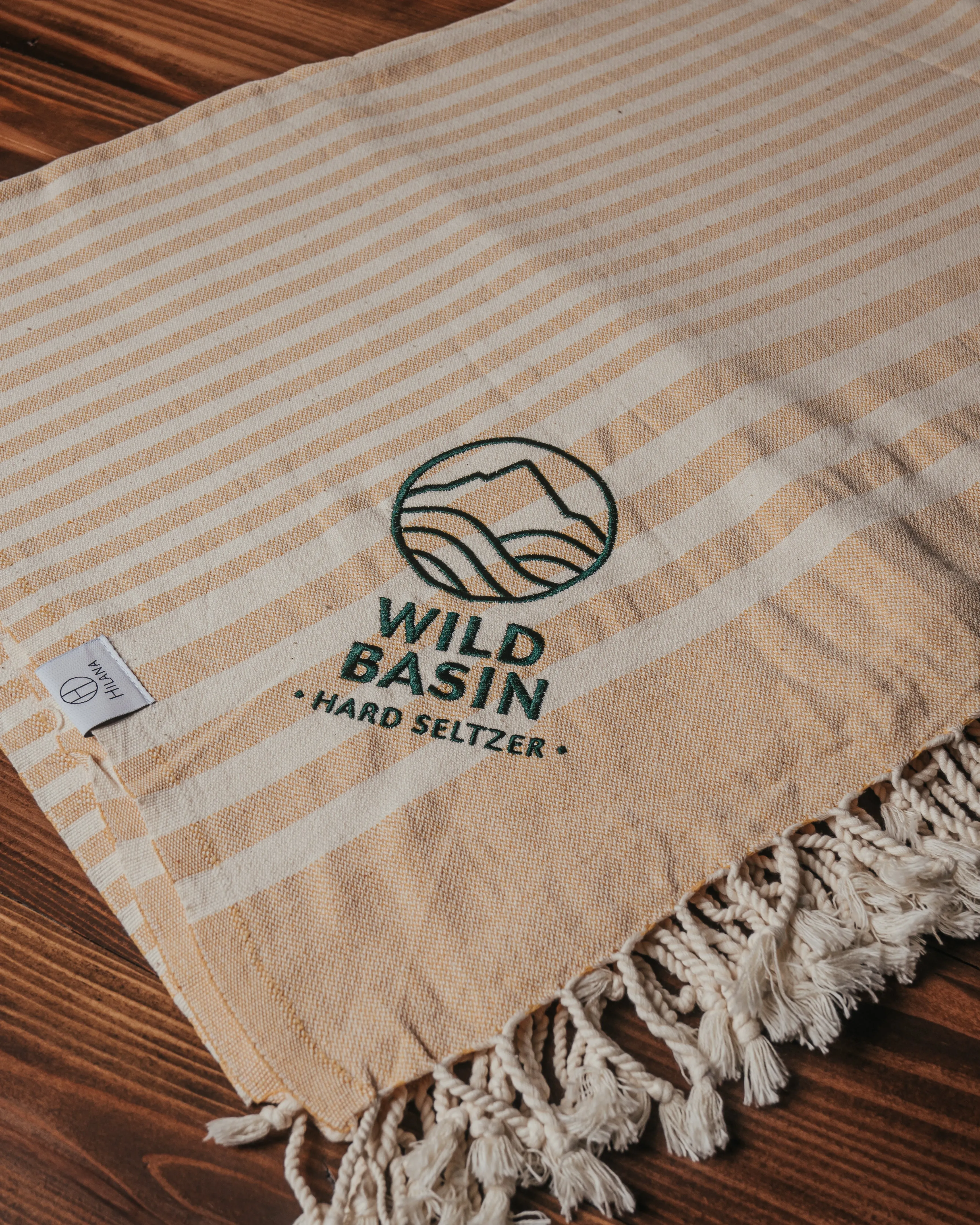 Wild Basin Beige Striped Throw Blanket